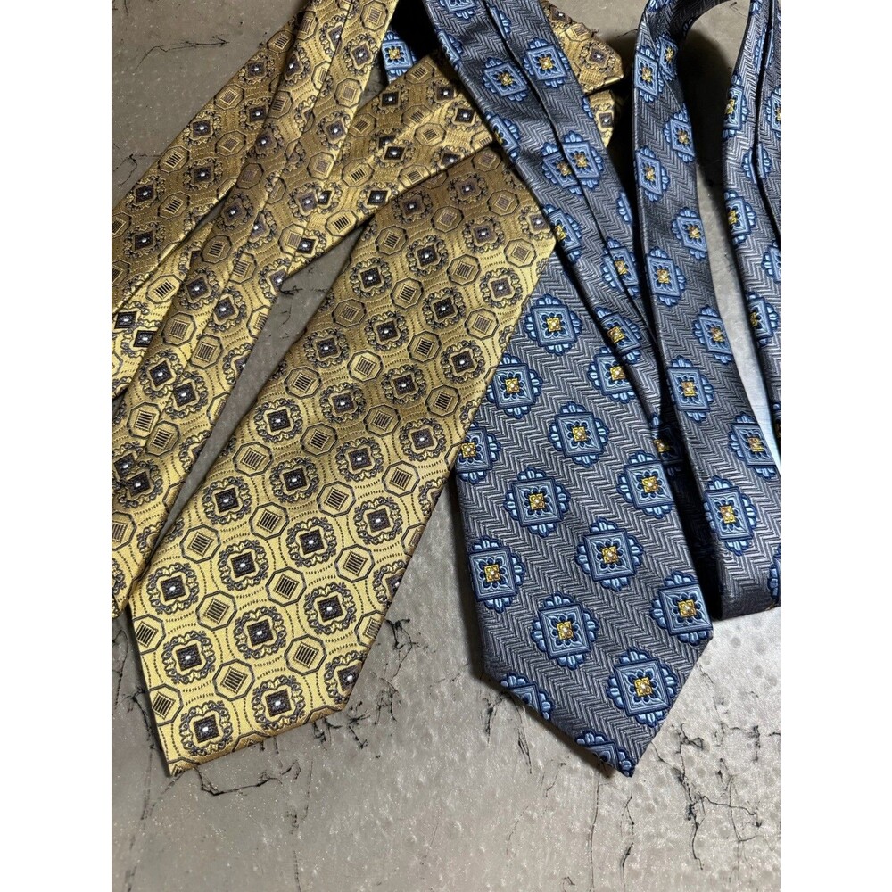 Jos. A. Bank Designer Woven Silk Geometric Tie Set of 2